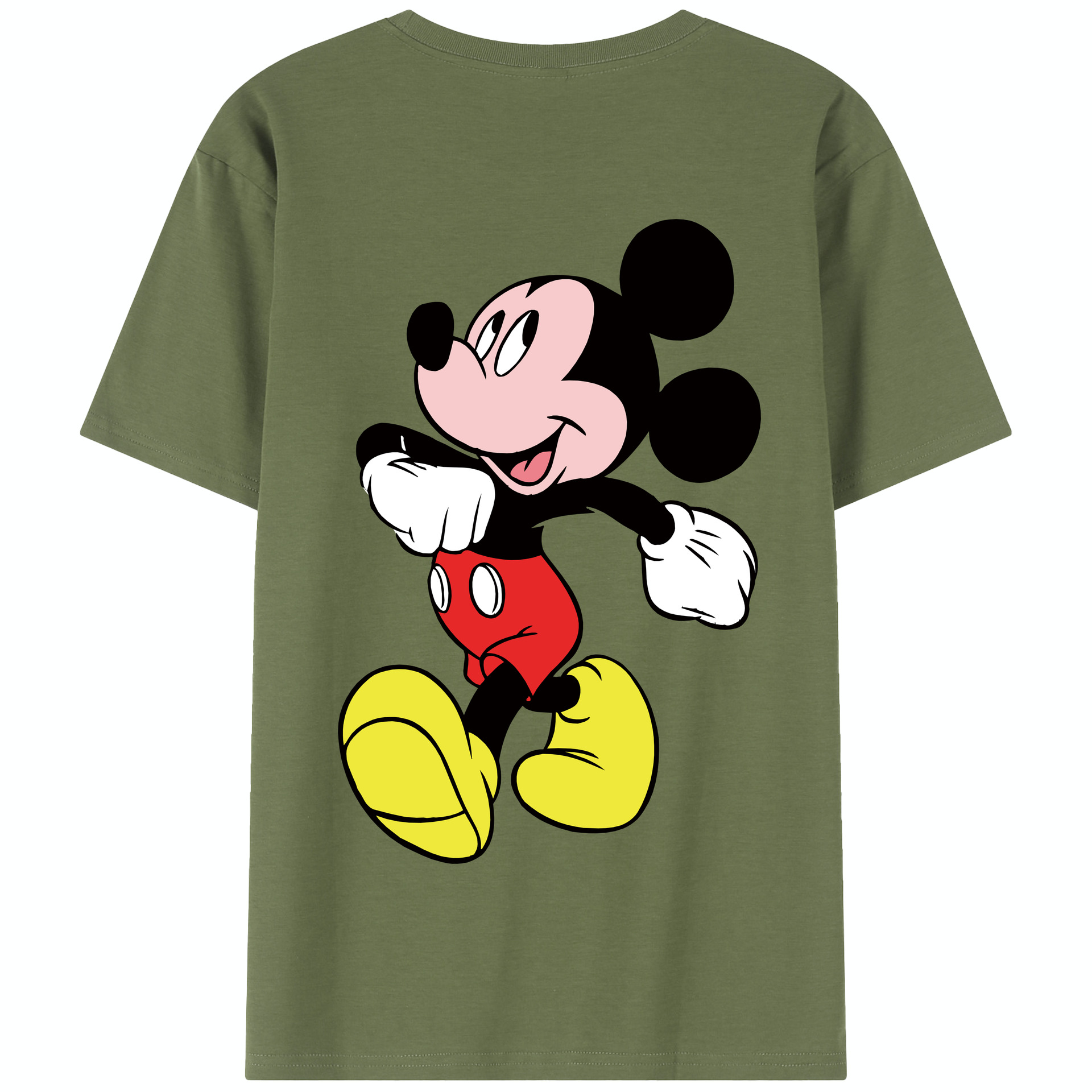 （画像用） ミッキーマウス Mickey Mouse 綿100％半袖Tシャツ（背面プリント）